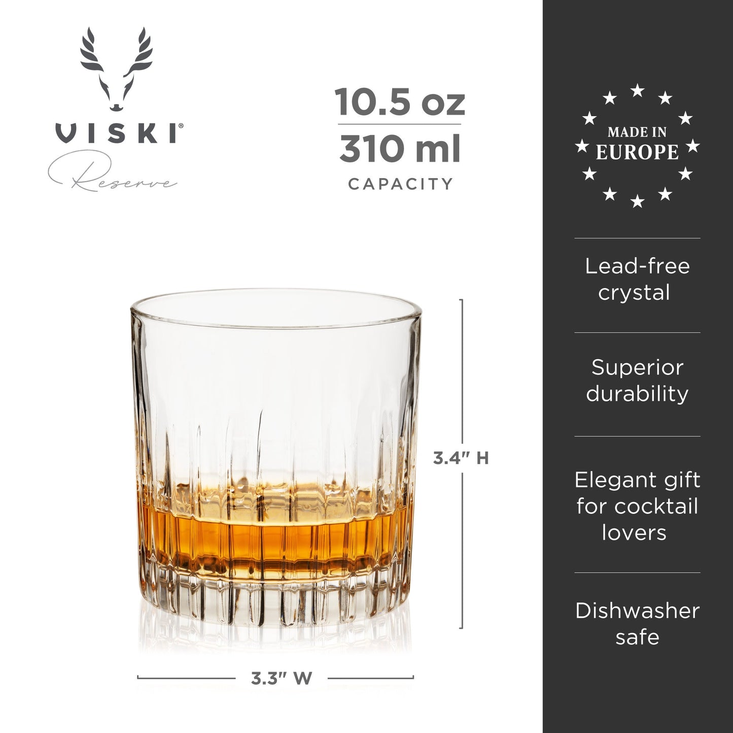 Reserve Milo Crystal Neat Glasses Viski®